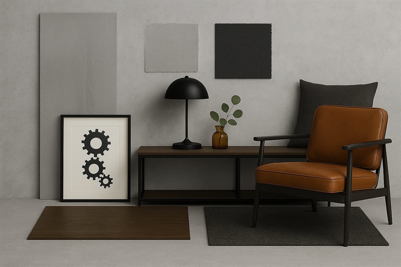 Industrielt / Rå urban moodboard