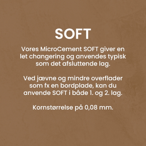Microcement Soft - let changering, afsluttende lag