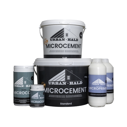 Microcement pakketilbud til gulv/væg  11m2 med blank coat