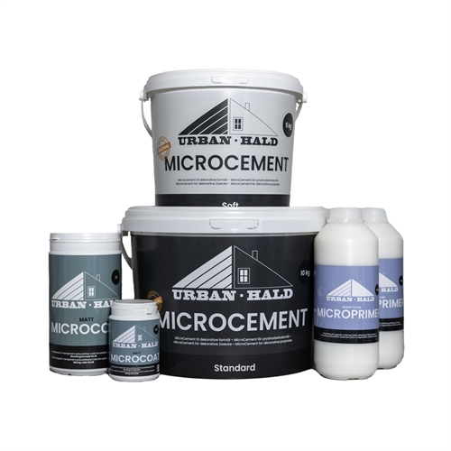 Microcement til gulv/væg pakketilbud 11m2 med mat coat