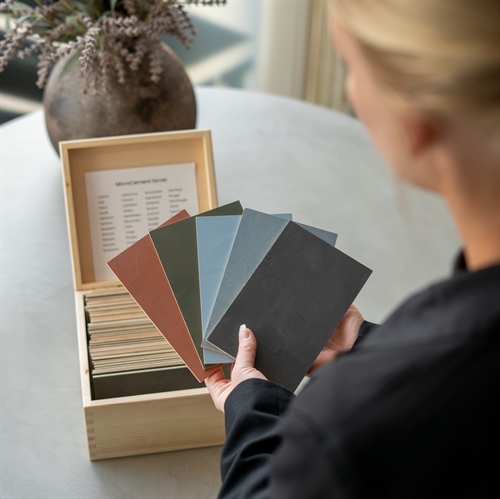 Microcement farveprøver vifte