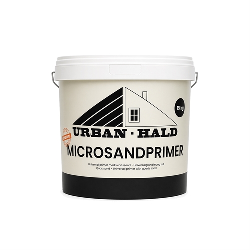 MicroSandprimer i en hvid 15 kg spand med lysegul etiket
