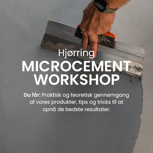 MicroCement Workshop fredag d. 29-01-2025