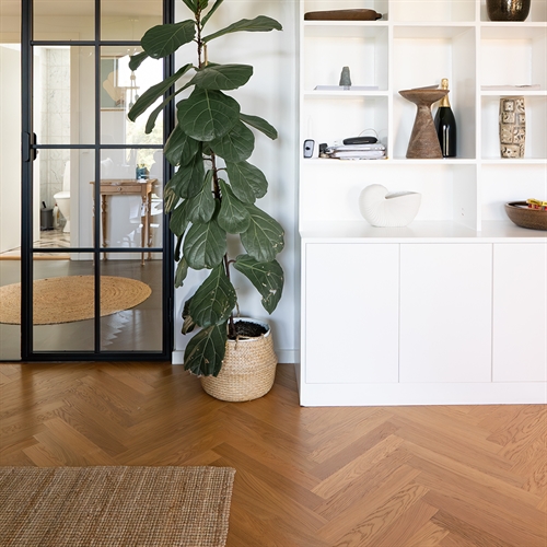 Lamel Sildeben / Stavparket - Natur 13x70x490 Rubio Pure Olie Børstet 