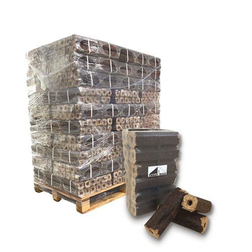 Træbriketter - Pini Kay briketter 96 pakker pr. palle (ca. 960 kg)